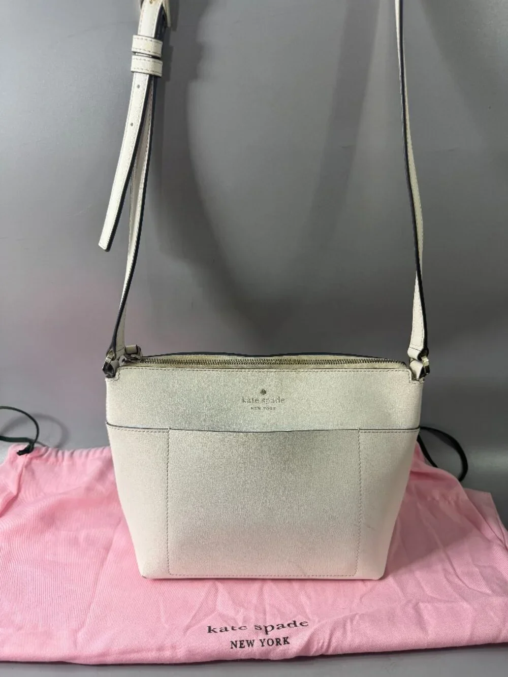 Kate Spade New York White Leather Patrice Shoulder Bag
